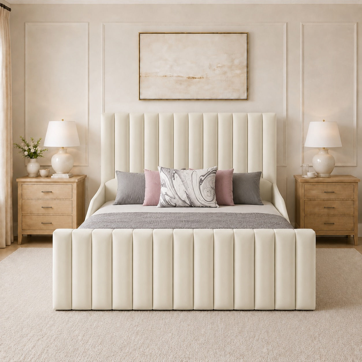 Luxury lined kids bed with