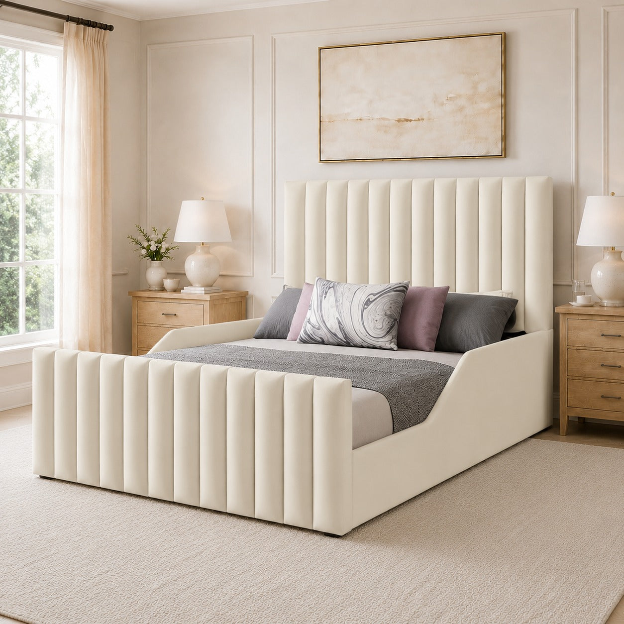 Luxury lined kids bed with